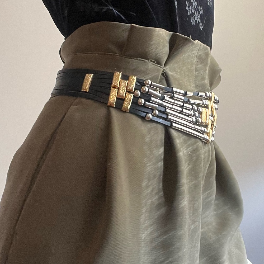 Vintage Gold Silver Viking Dress Belt